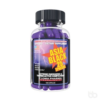 Asia Black 25 Ephedra 100 Capsules